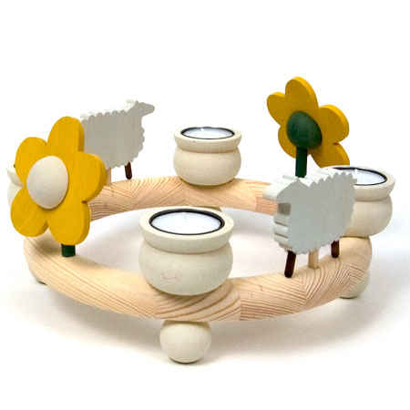 White Tealight Candle Ring