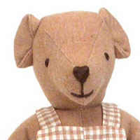 Pure and Natural Boy Bear Stuffed Animal