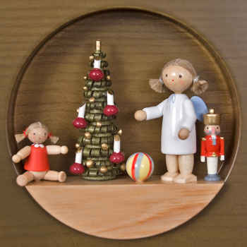 Angel at the Christmas Tree Wall Ornament