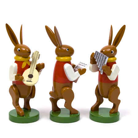 Wendt und Kuehn wooden Easter Bunny Musicians