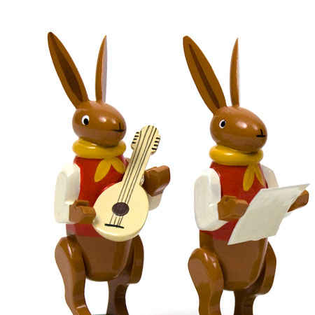 Detail of Bunny Musicians by Wendt und Kuehn