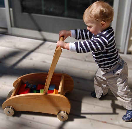 Toddlers Push Wagon
