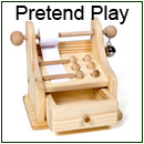 Pretend store and kitchen