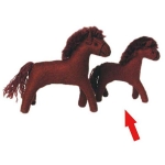 Felt Horse small brown (Glueckskaefer)
