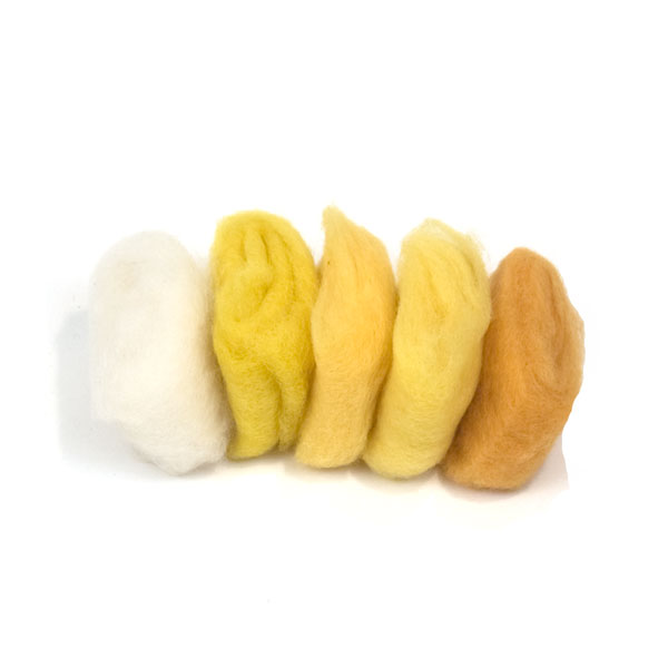Plant-Dyed Fairy Wool Yellow Tones