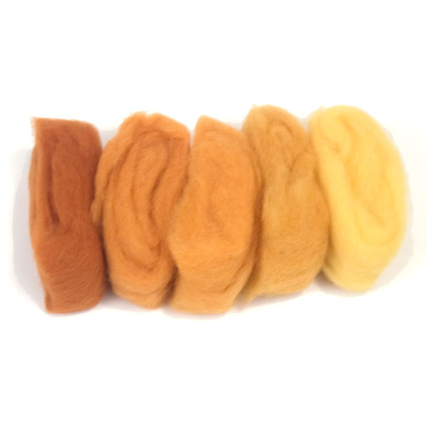Plant-Dyed Fairy Wool Orange Tones 30% off