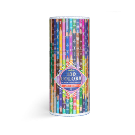 50 Colors in 25 Double-Sided Color Pencils (eeBoo)