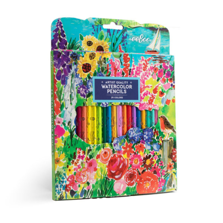 Seaside Garden 24 Watercolor Pencils (eeBoo)