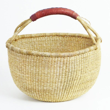 Medium Bolga Market Basket Dye Free
