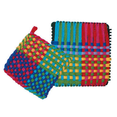 12 Colors Loop Potholder Loops Weaving Loom Loops Bulk Weaving Craft Loops with Multiple Colors for DIY Crafts Supplies, Size: 6x6cm