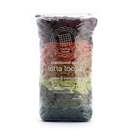 Lotta Loops for Potholder Loom Earthtones (Friendly Loom)