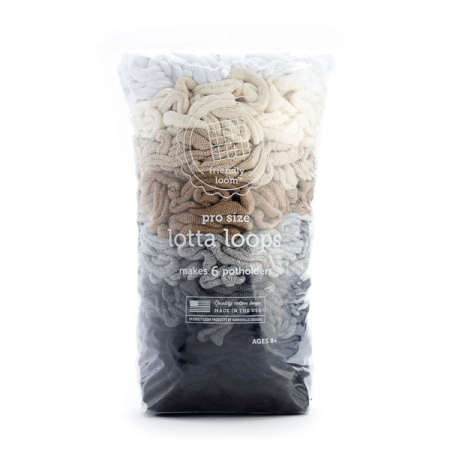 PRO Lotta Loops for Potholder Loom Neutrals (Friendly Loom)