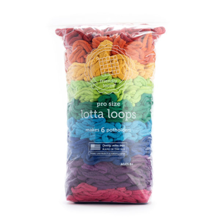 PRO Lotta Loops for Potholder Loom Rainbow (Friendly Loom)