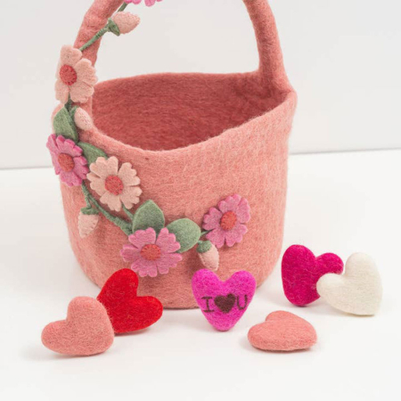 Felt Easter Basket Pink