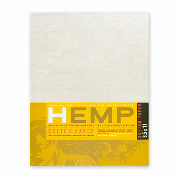 Hemp Sketch Paper (8.5 x 11 inches)