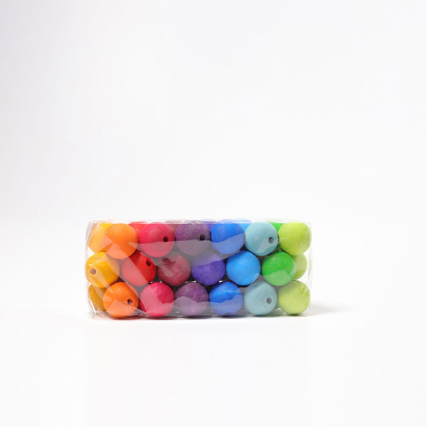 480 Colored Wooden Beads 12mm (Grimm's)