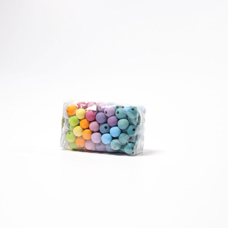 120 Wooden Beads 12mm Pastel (Grimm's)