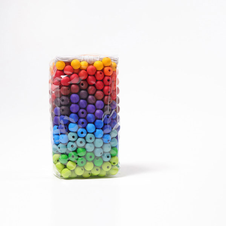 480 Colored Wooden Beads 12mm (Grimm's)