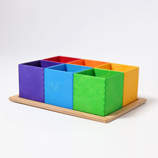 Small Rainbow Box Sorter 6 Pieces (Grimm's)