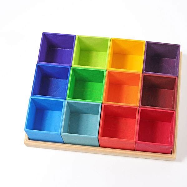 Grimm's Rainbow Boxes Desktop Sorter 12 pcs