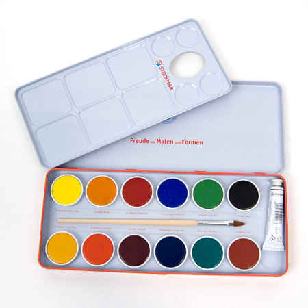 Opaque Watercolor Paint Box 12 Colors