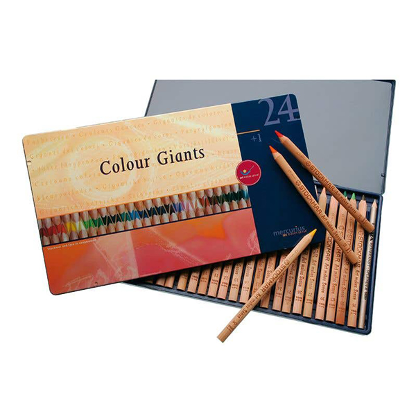 24 Colour Giants Pencils Waldorf Assortment (Mercurius)