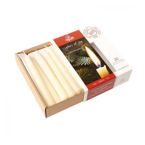 Dipam Beeswax Birthday Ring Candles IVORY