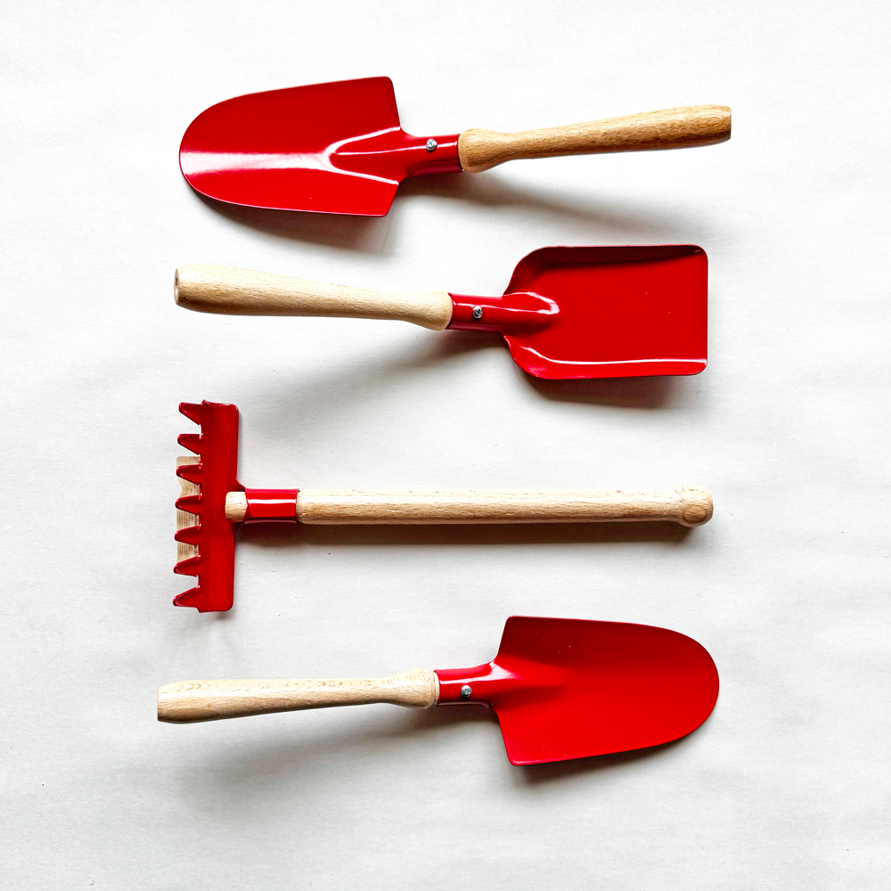 Child's Garden Hand Tool Set 4 pcs Red