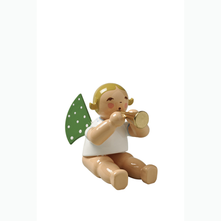 Angel with Small Trumpet Sitting  (Wendt und Kuehn)