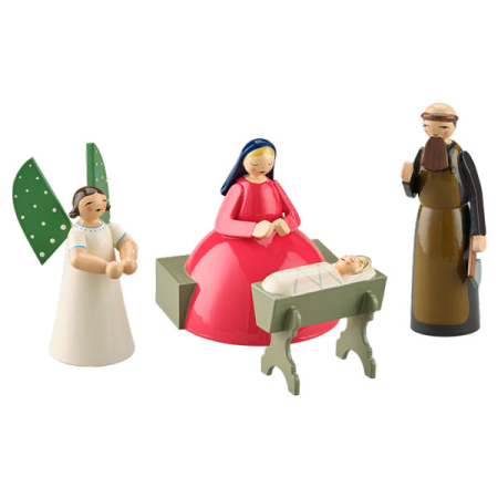 Nativity Scene Set 1 Holy Family with Angel (Wendt und Kuehn)