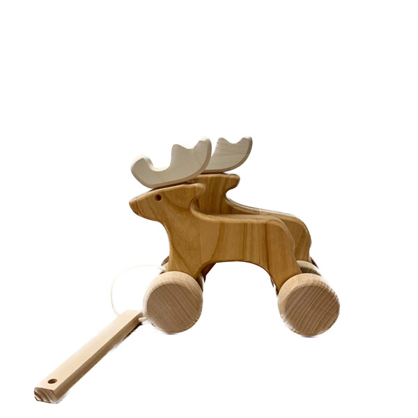 Double Reindeer Pull Toy (Bajo)