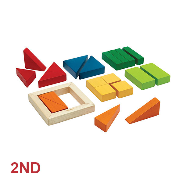 Fraction Blocks Unit Plus (Plan Toys) SECOND