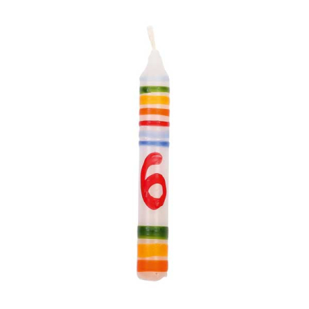 Birthday Ring Candle Number 6