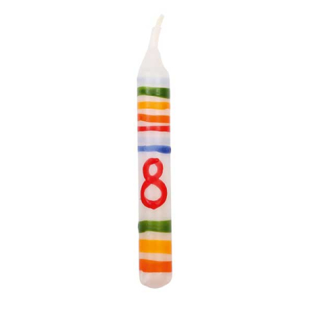 Birthday Ring Candle Number 8