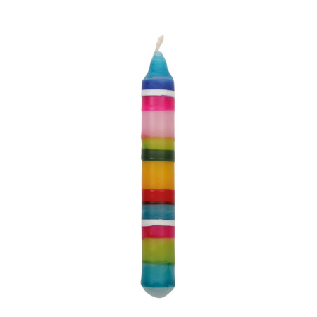 Birthday Candle Pastel Stripes
