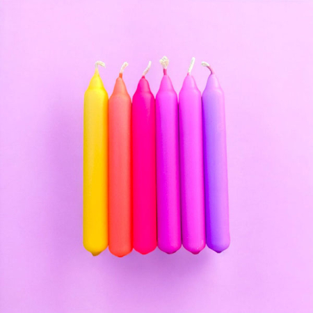 Dip Dye Konfetti Candles - Natural Bronze