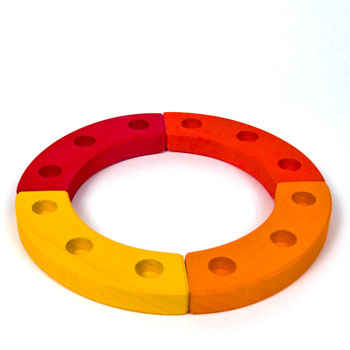 Birthday Ring 12 Holes Yellow/Red