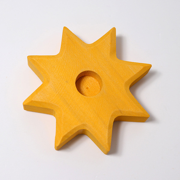 Birthday Star Candleholder Yellow