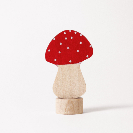 Spotted Mushroom Birthday Ring Ornament