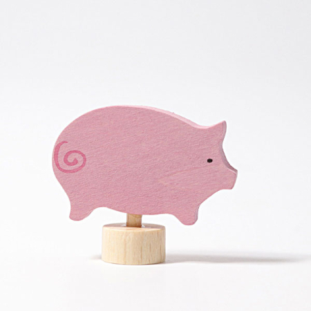 Pink Pig Birthday Ring Ornament