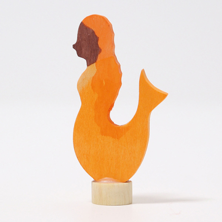 Mermaid Amber Birthday Ring Ornament