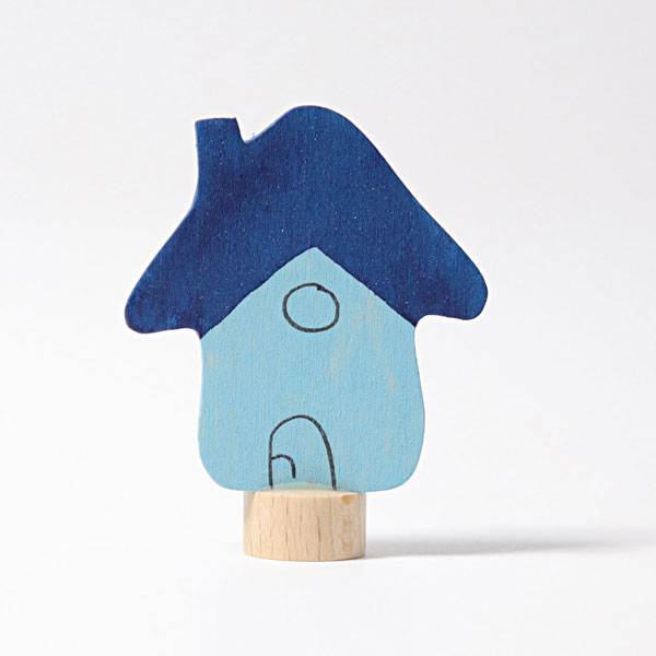 Blue House Ornament for Birthday Rings
