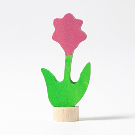 Pink Flower Ornament for Birthday Rings