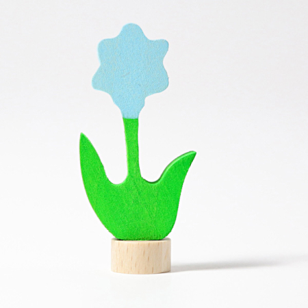 Blue Flower Ornament for Birthday Ring