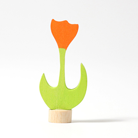 Orange Tulip Birthday Ring Ornament