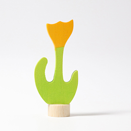 Yellow Tulip Ornament for Birthday Ring