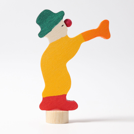 Clown with Trumpet Ornament for Birthday Rings