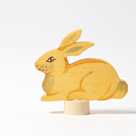 Rabbit Sitting Ornament for Birthday Rings