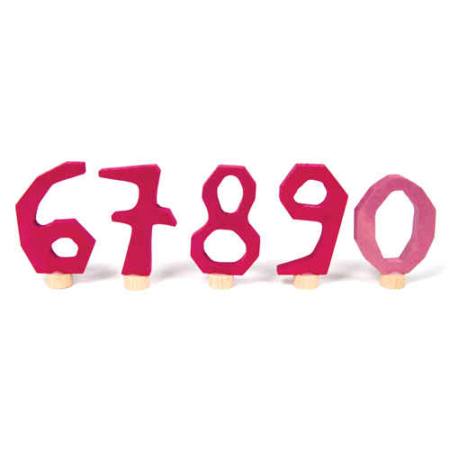 Birthday Ring Numbers 6 to 0 Pink