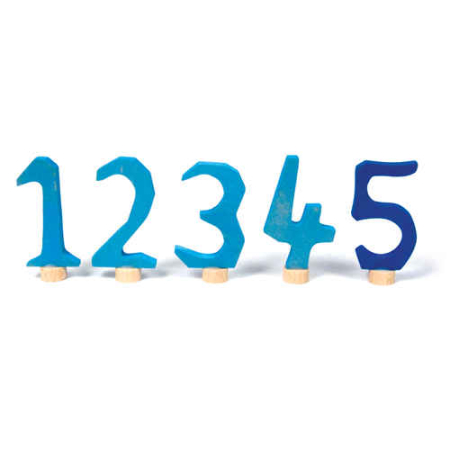 Birthday Number Set 1 to 5 Blue